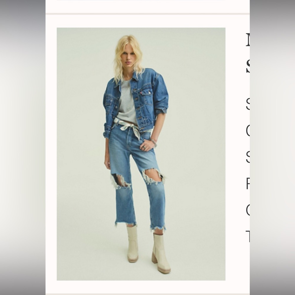 FREE PEOPLE Maggie mid-rise straight leg jeans. Womens size 28.